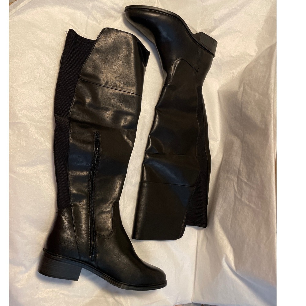 Baretraps Anika Wide Calf Black Over The Knee Wide Calf Boots Size 11W